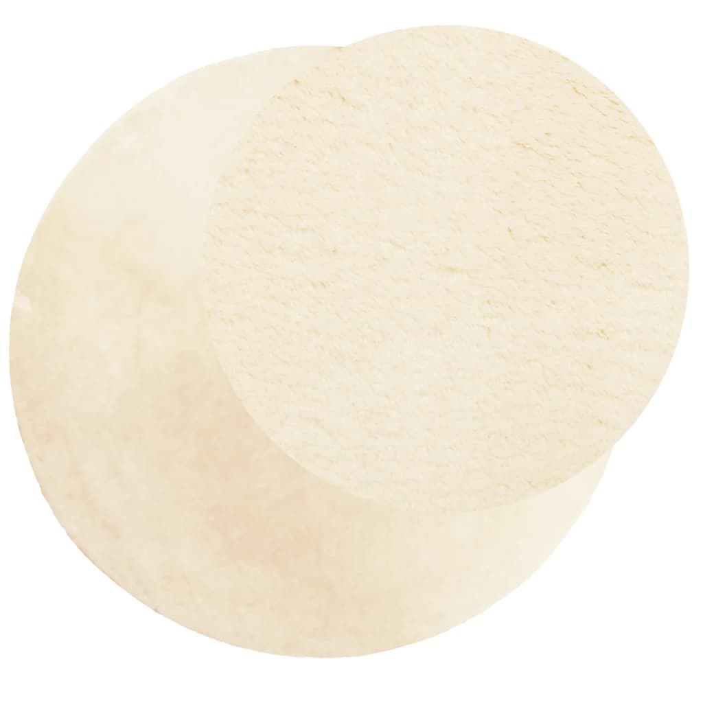 Tappeto a Pelo Corto HUARTE Morbido e Lavabile Crema Ã˜ 100 cm