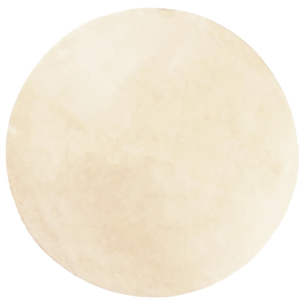 Tappeto a Pelo Corto HUARTE Morbido e Lavabile Crema Ã˜ 160 cm