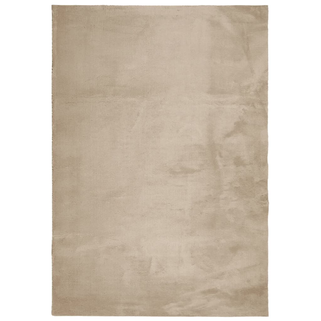 Tappeto a Pelo Corto HUARTE Morbido e Lavabile Sabbia 120x170cm