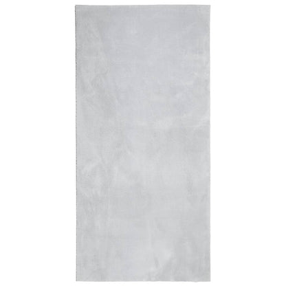 Tappeto a Pelo Corto HUARTE Morbido e Lavabile Grigio 100x200cm