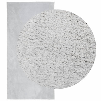 Tappeto a Pelo Corto HUARTE Morbido e Lavabile Grigio 100x200cm
