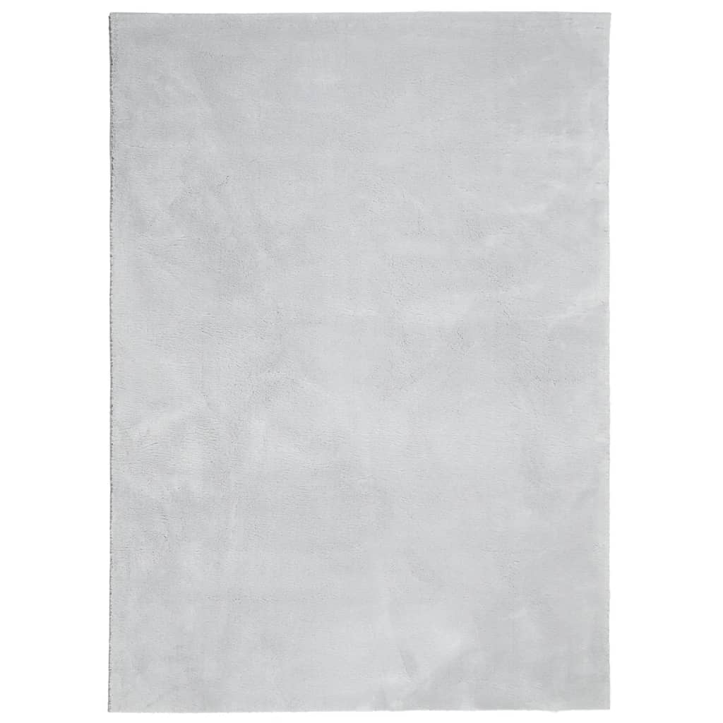 Tappeto a Pelo Corto HUARTE Morbido e Lavabile Grigio 120x170cm