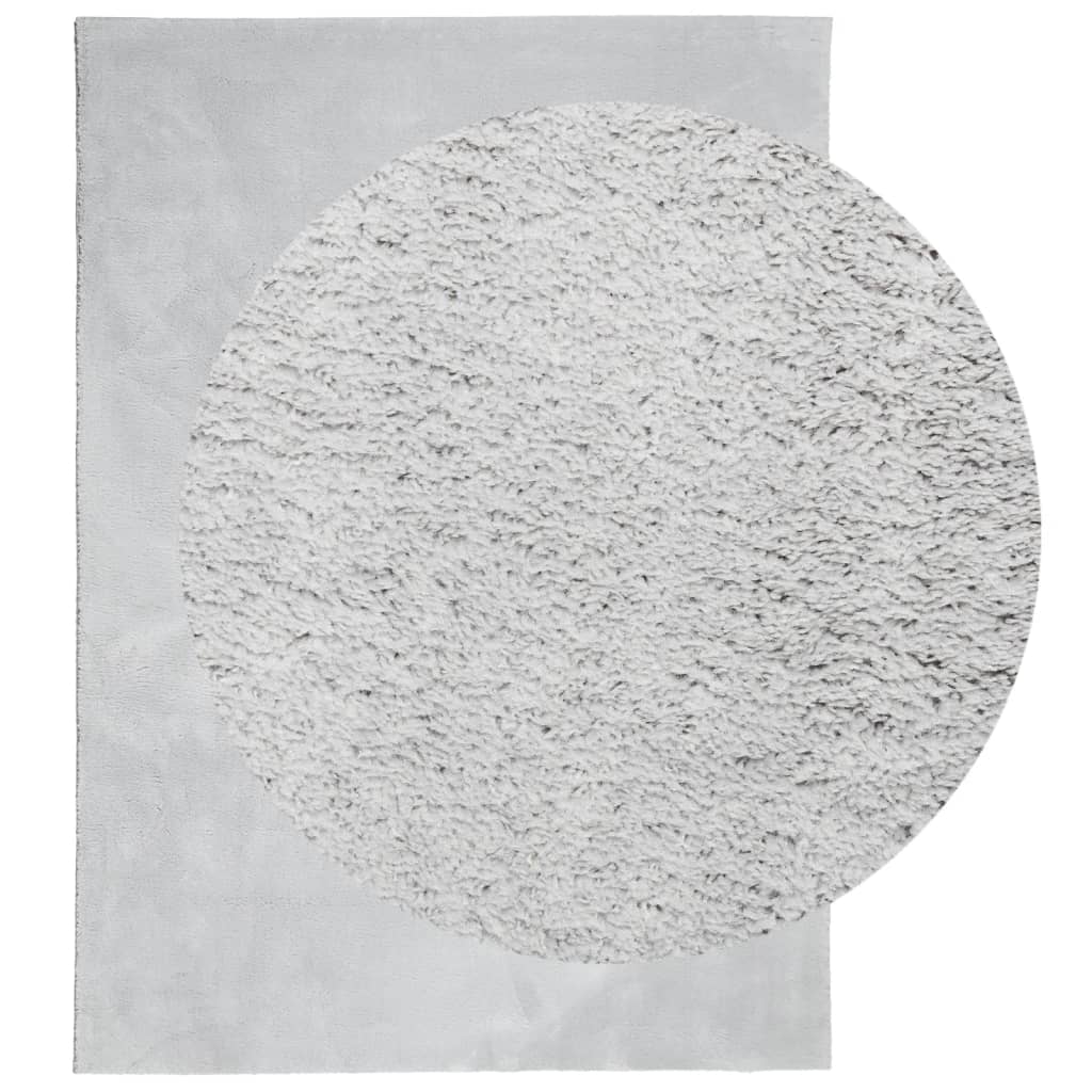 Tappeto a Pelo Corto HUARTE Morbido e Lavabile Grigio 120x170cm