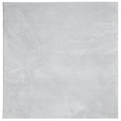 Tappeto a Pelo Corto HUARTE Morbido e Lavabile Grigio 240x240cm