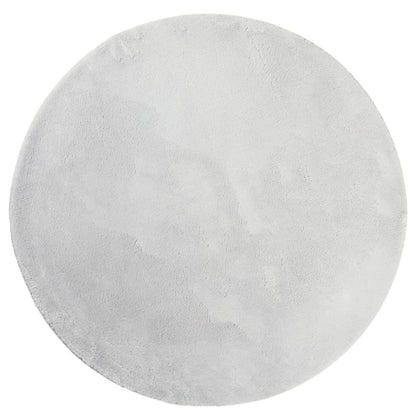 Tappeto a Pelo Corto HUARTE Morbido e Lavabile Grigio Ã˜ 120 cm