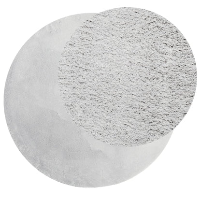 Tappeto a Pelo Corto HUARTE Morbido e Lavabile Grigio Ã˜ 120 cm