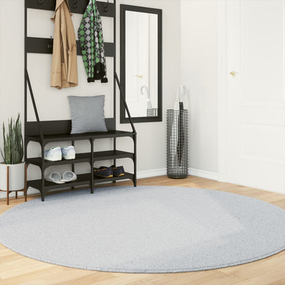 Tappeto a Pelo Corto HUARTE Morbido e Lavabile Grigio Ã˜ 200 cm