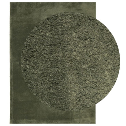 Tappeto Pelo Corto HUARTE Morbido Lavabile Verde Bosco