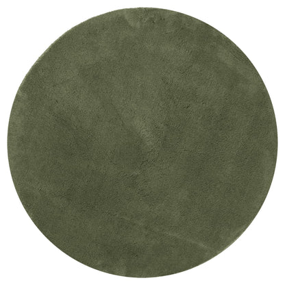 Tappeto Pelo Corto HUARTE Morbido Lavabile Verde Bosco Ã˜ 100 cm
