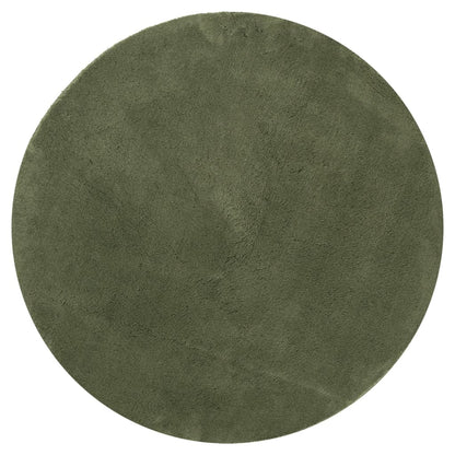 Tappeto Pelo Corto HUARTE Morbido Lavabile Verde Bosco Ã˜ 120 cm