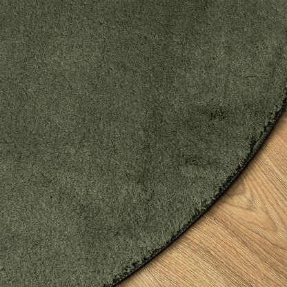 Tappeto Pelo Corto HUARTE Morbido Lavabile Verde Bosco Ã˜ 160 cm