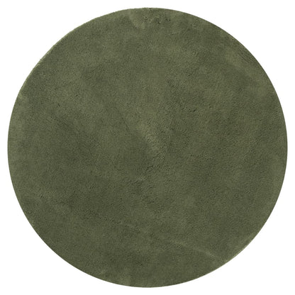 Tappeto Pelo Corto HUARTE Morbido Lavabile Verde Bosco Ã˜ 200 cm