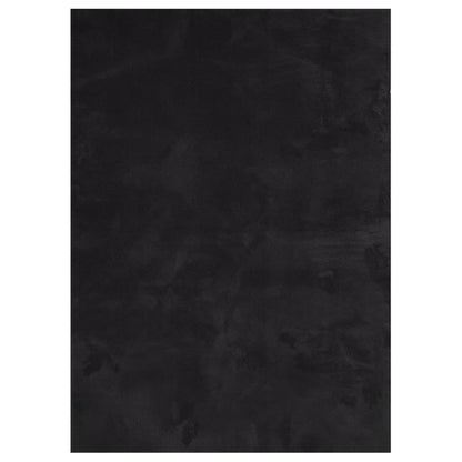 Tappeto a Pelo Corto HUARTE Morbido e Lavabile Nero 200x280cm