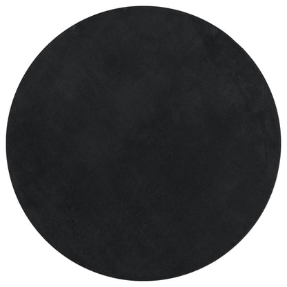 Tappeto a Pelo Corto HUARTE Morbido e Lavabile Nero Ã˜ 100 cm