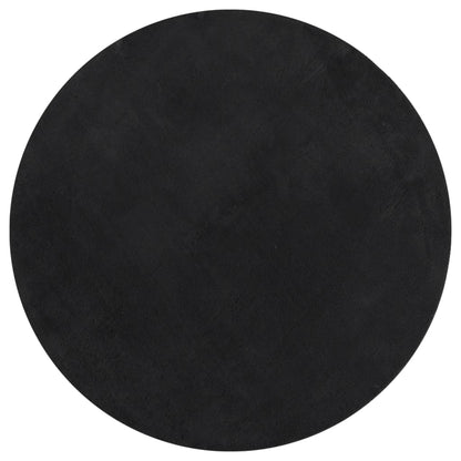 Tappeto a Pelo Corto HUARTE Morbido e Lavabile Nero Ã˜ 120 cm