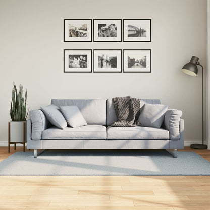 Tappeto a Pelo Corto HUARTE Morbido e Lavabile Blu 100x200 cm