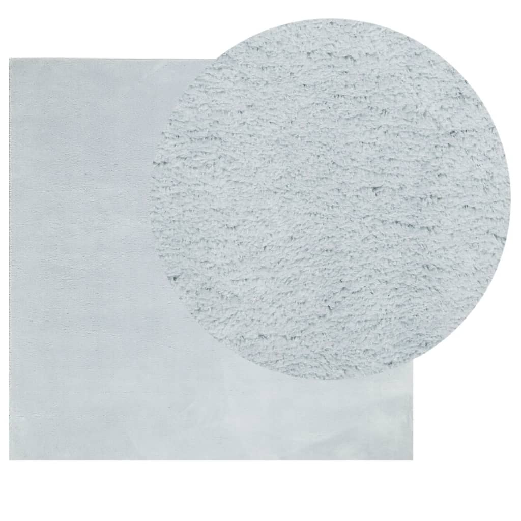 Tappeto a Pelo Corto HUARTE Morbido e Lavabile Blu 120x120 cm