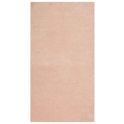 Tappeto a Pelo Corto HUARTE Morbido e Lavabile Rosato 80x150 cm