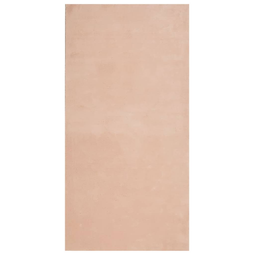 Tappeto a Pelo Corto HUARTE Morbido e Lavabile Rosato 100x200cm