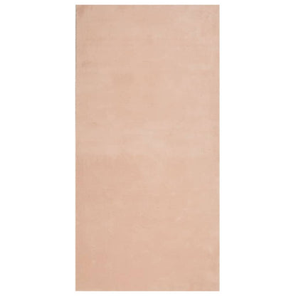 Tappeto a Pelo Corto HUARTE Morbido e Lavabile Rosato 100x200cm