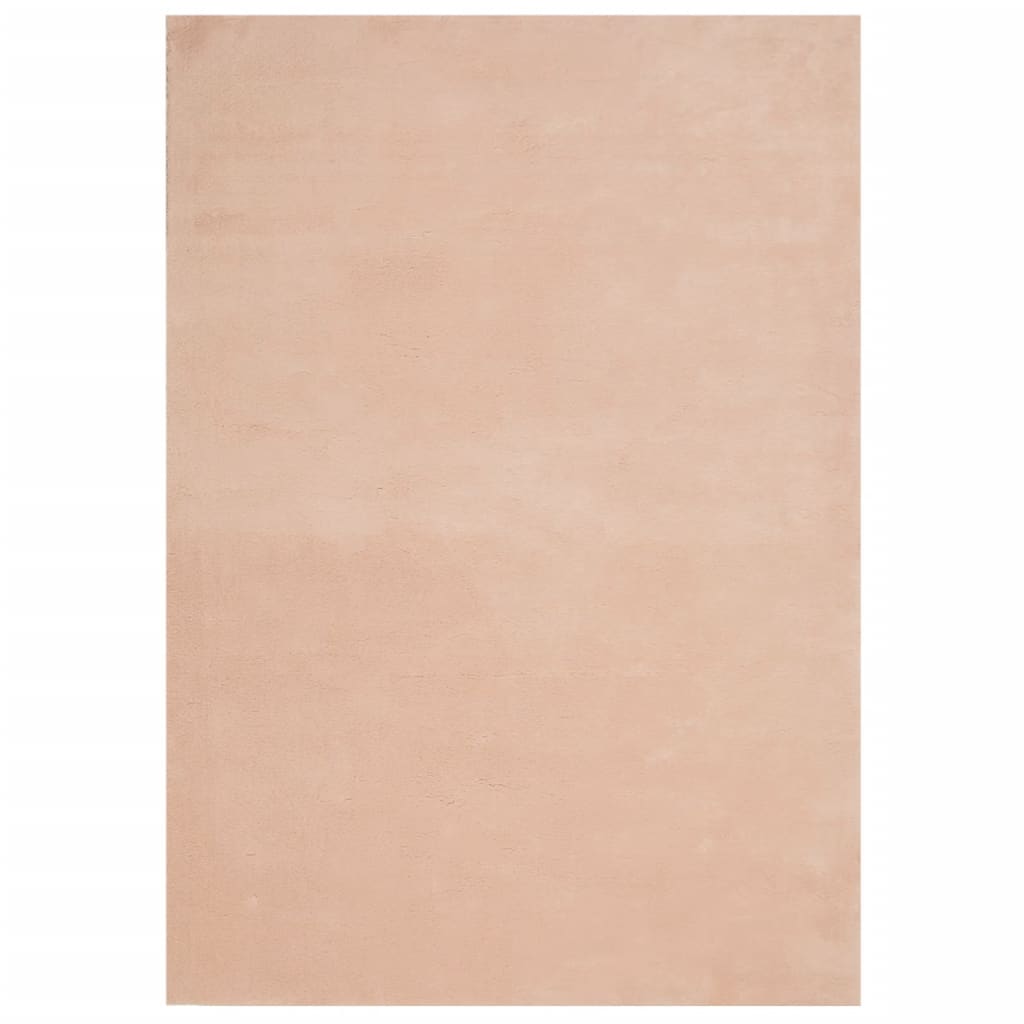 Tappeto a Pelo Corto HUARTE Morbido e Lavabile Rosato 140x200cm