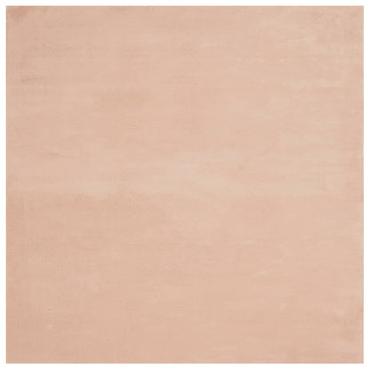 Tappeto a Pelo Corto HUARTE Morbido e Lavabile Rosato 200x200cm