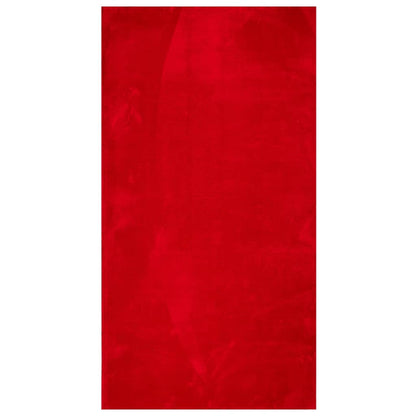 Tappeto a Pelo Corto HUARTE Morbido e Lavabile Rosso 80x150 cm
