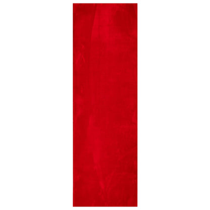 Tappeto a Pelo Corto HUARTE Morbido e Lavabile Rosso 80x250 cm