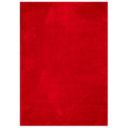 Tappeto a Pelo Corto HUARTE Morbido e Lavabile Rosso 240x340cm