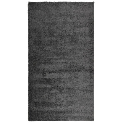 Tappeto Shaggy a Pelo Lungo Moderno Antracite 60x110 cm