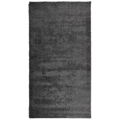 Tappeto Shaggy PAMPLONA a Pelo Lungo Moderno Antracite 80x150cm