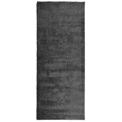 Tappeto Shaggy PAMPLONA a Pelo Lungo Moderno Antracite 80x200cm