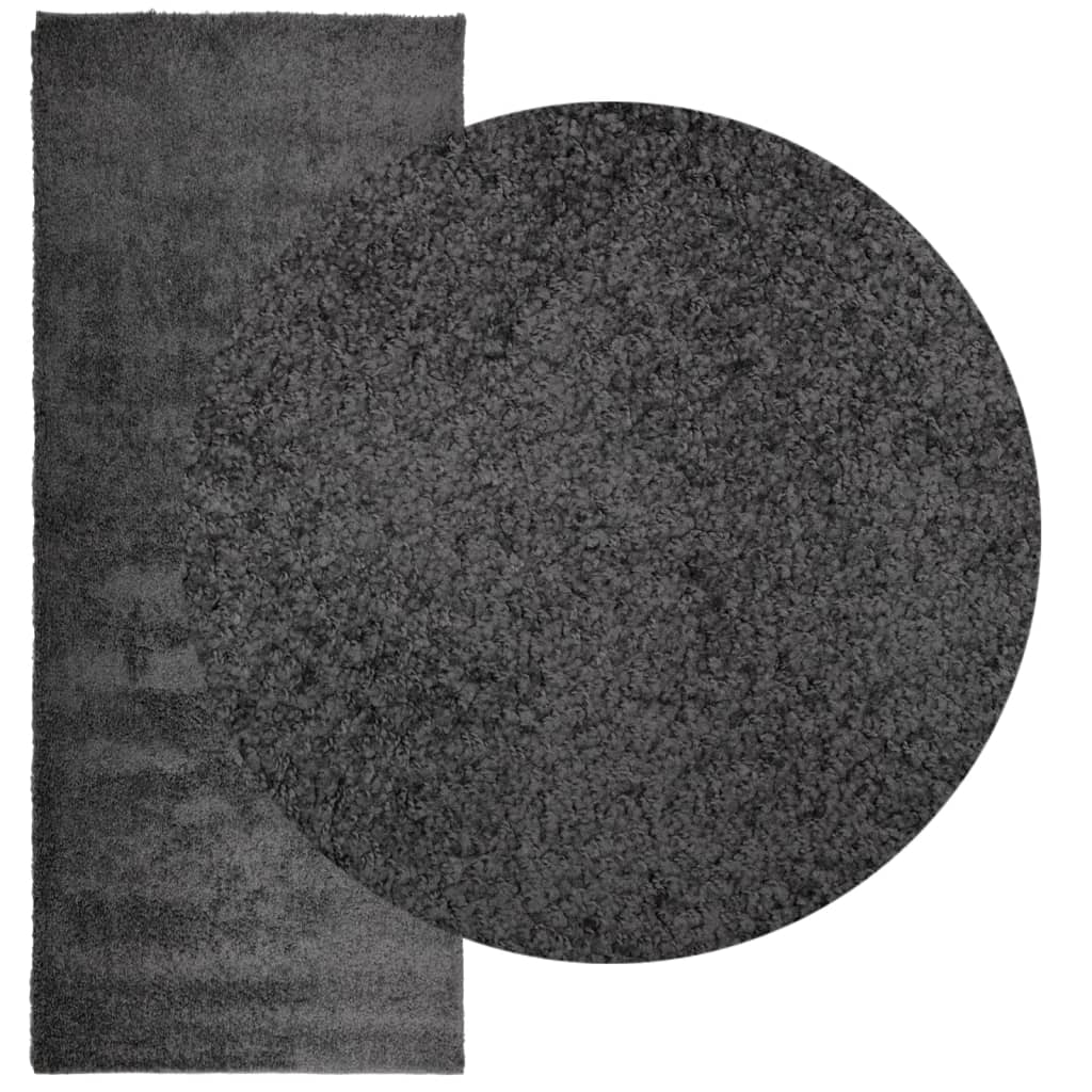 Tappeto Shaggy PAMPLONA a Pelo Lungo Moderno Antracite 80x200cm