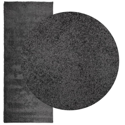 Tappeto Shaggy PAMPLONA a Pelo Lungo Moderno Antracite 80x200cm