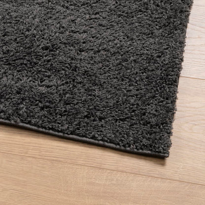 Tappeto Shaggy PAMPLONA a Pelo Lungo Moderno Antracite 80x200cm