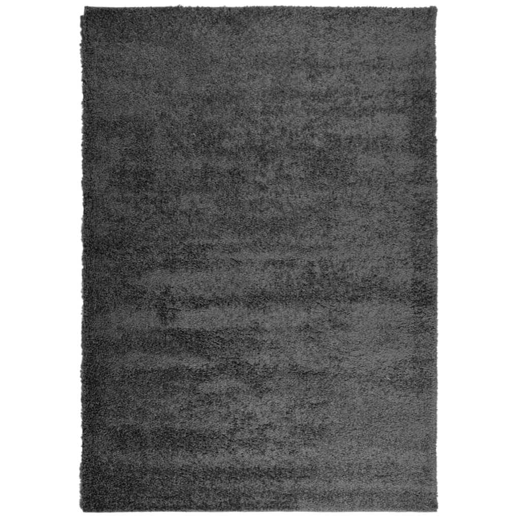 Tappeto Shaggy PAMPLONA Pelo Lungo Moderno Antracite 140x200cm