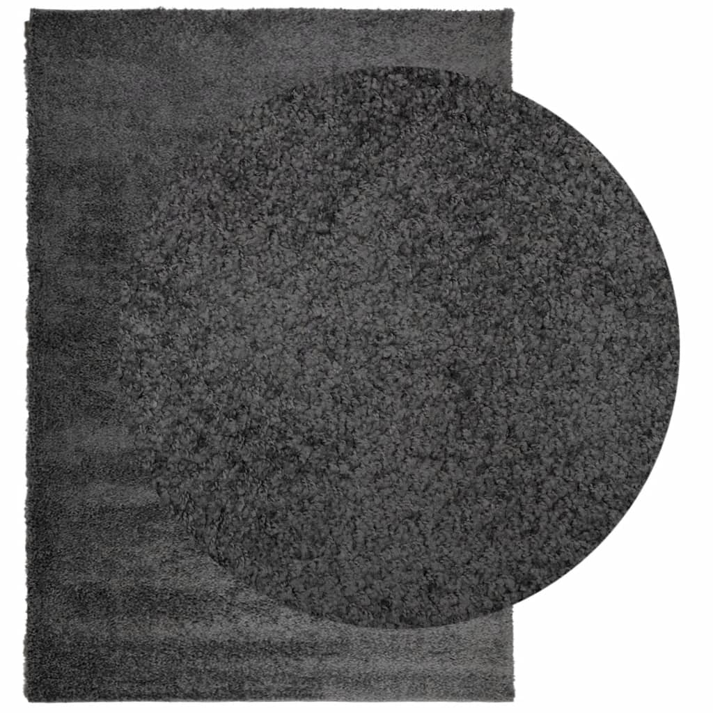 Tappeto Shaggy PAMPLONA Pelo Lungo Moderno Antracite 140x200cm