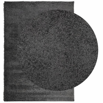 Tappeto Shaggy PAMPLONA Pelo Lungo Moderno Antracite 140x200cm