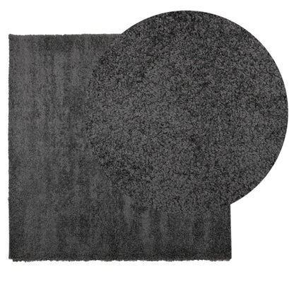 Tappeto Shaggy PAMPLONA Pelo Lungo Moderno Antracite 200x200cm