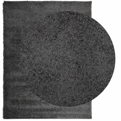 Tappeto Shaggy PAMPLONA Pelo Lungo Moderno Antracite 300x400cm