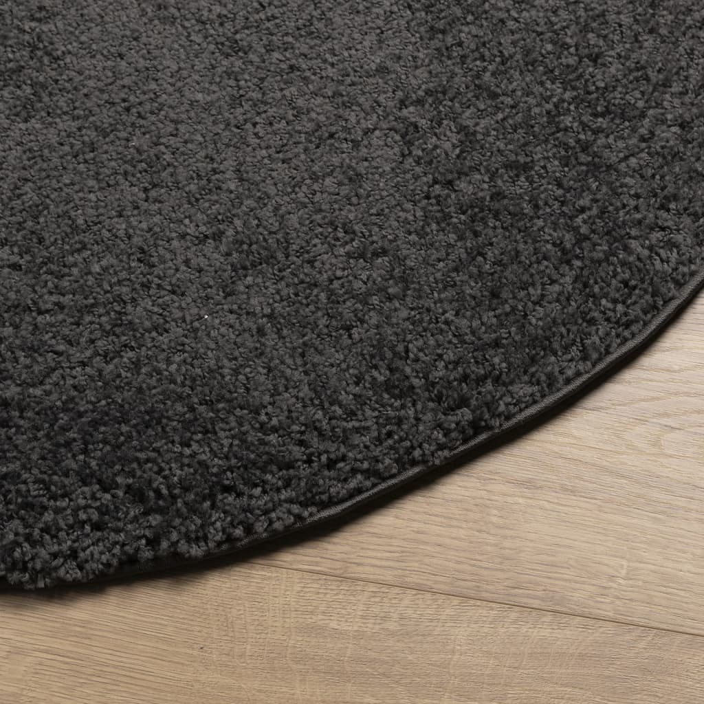 Tappeto Shaggy PAMPLONA a Pelo Lungo Moderno Antracite Ø 280 cm
