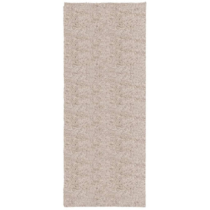 Tappeto Shaggy PAMPLONA a Pelo Lungo Moderno Beige 80x200 cm