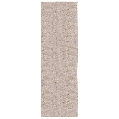 Tappeto Shaggy PAMPLONA a Pelo Lungo Moderno Beige 80x250 cm