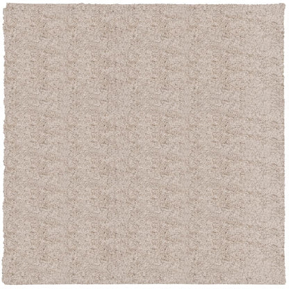 Tappeto Shaggy PAMPLONA a Pelo Lungo Moderno Beige 120x120 cm