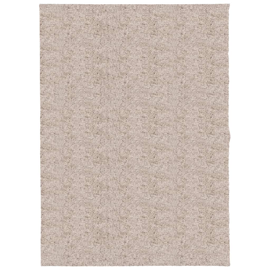 Tappeto Shaggy PAMPLONA a Pelo Lungo Moderno Beige 140x200 cm