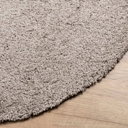 Tappeto Shaggy PAMPLONA a Pelo Lungo Moderno Beige Ã˜ 160 cm