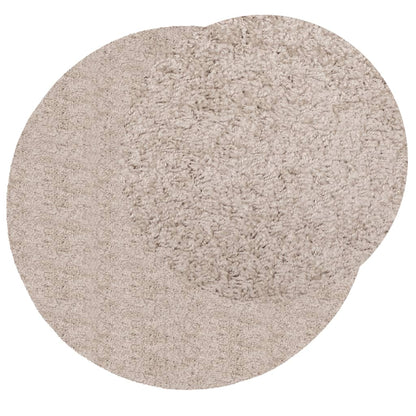 Tappeto Shaggy PAMPLONA a Pelo Lungo Moderno Beige Ø 240 cm