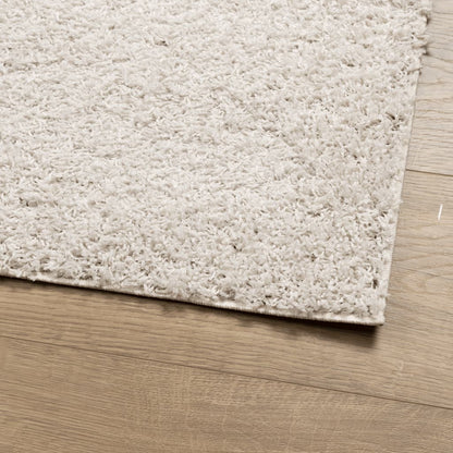 Tappeto Shaggy PAMPLONA a Pelo Lungo Moderno Crema 60x110 cm