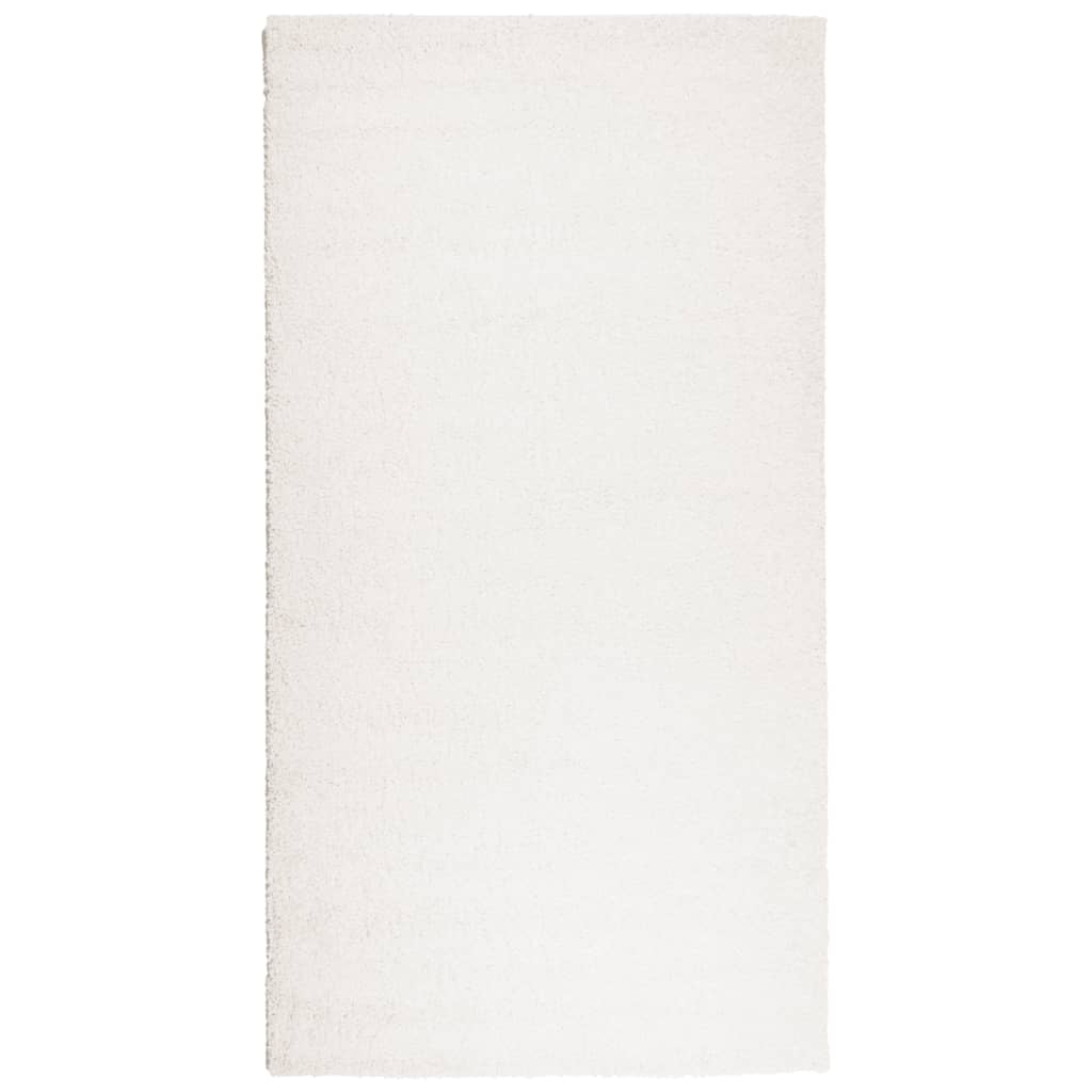 Tappeto Shaggy PAMPLONA a Pelo Lungo Moderno Crema 80x150 cm