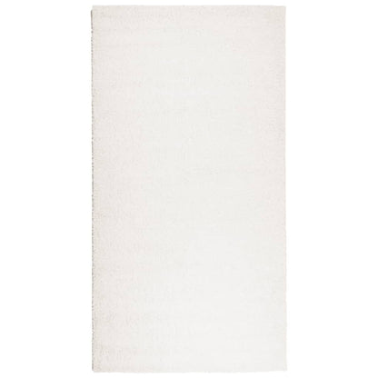 Tappeto Shaggy PAMPLONA a Pelo Lungo Moderno Crema 80x150 cm